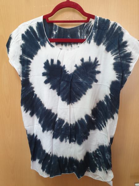 Tie Dye Top - schwarz